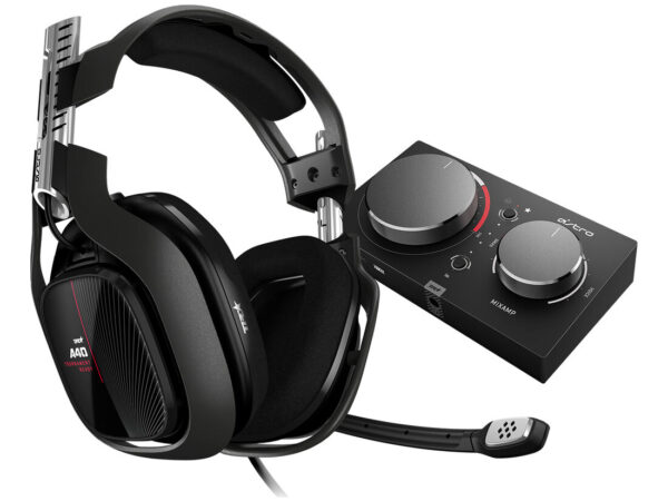 ASTRO Gaming A40 TR + MixAmp Pro TR Auricolare Cablato A Padiglione Nero, Rosso, Argento