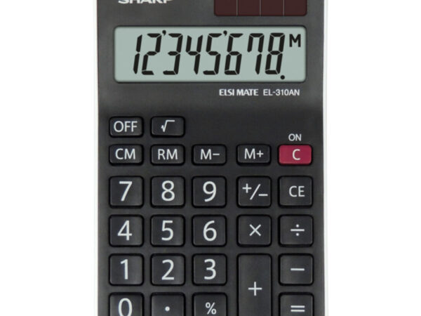 Sharp EL-310AN calcolatrice Desktop Calcolatrice con display Nero, Bianco