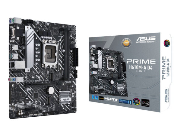 ASUS PRIME H610M-A D4-CSM Intel H610 LGA 1700 micro ATX