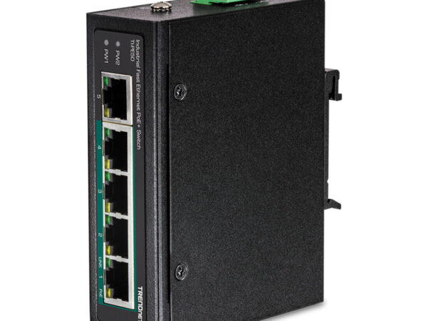 Trendnet TI-PE50 switch di rete Non gestito Fast Ethernet (10/100) Supporto Power over Ethernet (PoE) Nero