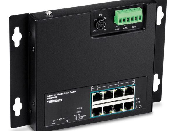 Trendnet TI-PG102F switch di rete Gigabit Ethernet (10/100/1000) Supporto Power over Ethernet (PoE) Nero