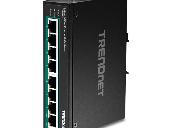 Trendnet TI-PE80 switch di rete Non gestito Fast Ethernet (10/100) Supporto Power over Ethernet (PoE) Nero