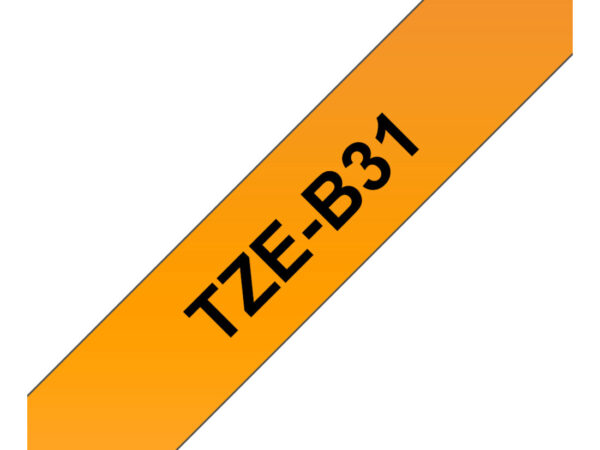 Brother TZE-B31 nastro per etichettatrice Nero su arancione fluorescente