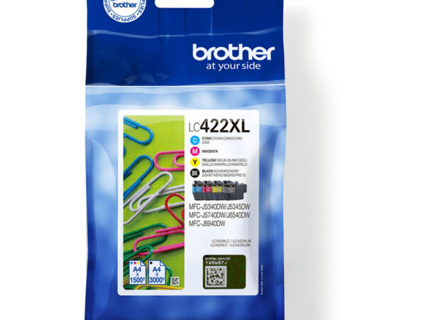 Brother LC422XLVAL cartuccia d'inchiostro 4 pz Originale Nero, Ciano, Magenta, Giallo