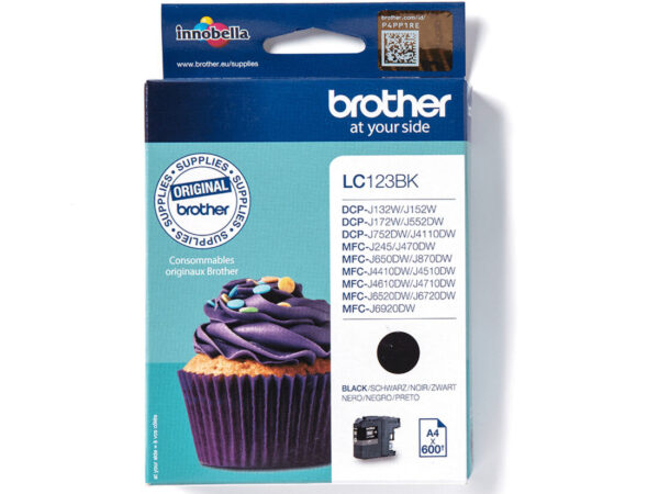 Brother LC123BK cartuccia d'inchiostro 1 pz Originale Nero