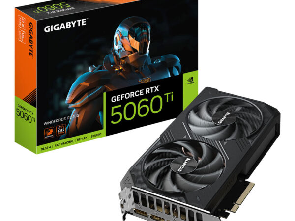 GIGABYTE GeForce RTX 5060 Ti WINDFORCE OC 16G Scheda Grafica - 16 GB GDDR7, 128 bit, PCI-E 5.0, 2587 MHz Frequenza del core, 3 x DisplayPort, 1 x HDMI, GV-N506TWF2OC-16GD