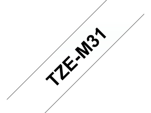 Brother TZE-M31 nastro per etichettatrice Nero trasparente