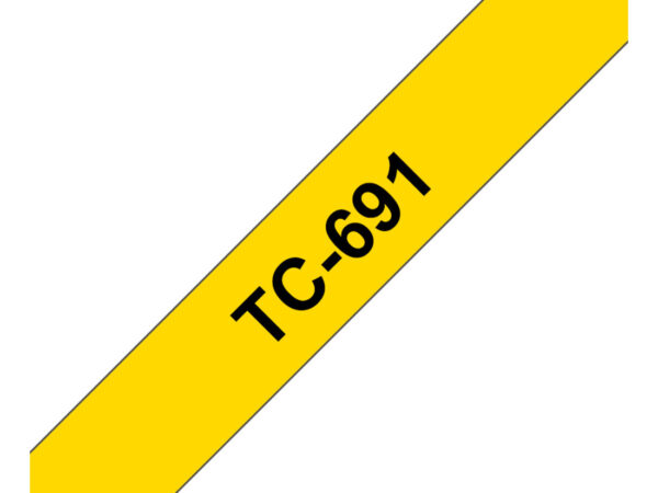 Brother TC-691 nastro per etichettatrice Nero su giallo