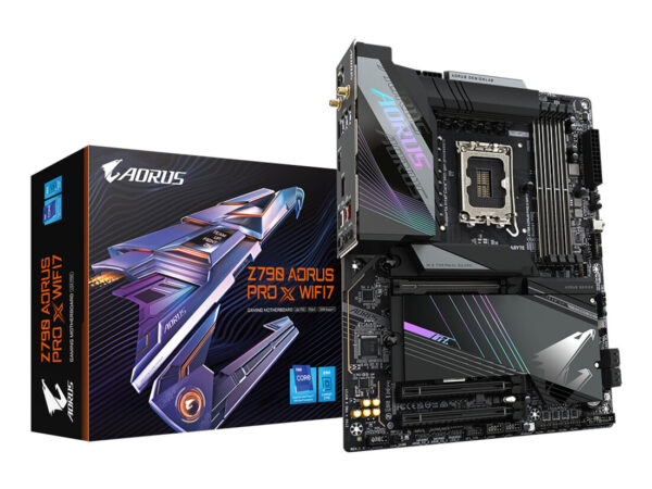 GIGABYTE Z790 AORUS PRO X WIFI7 Scheda madre - Supporta CPU Intel Core di 14a generazione, VRM a 18+1+2 fasi, fino a 8266MHz DDR5 (OC), 1xPCIe 5.0 + 4xPCIe 4.0 M.2, Wi-Fi 7, LAN 5GbE, USB 3.2 Gen 2