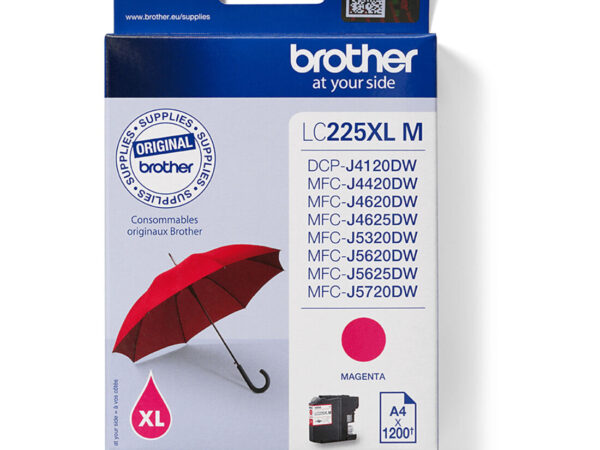 Brother LC225XLM cartuccia d'inchiostro 1 pz Originale Magenta