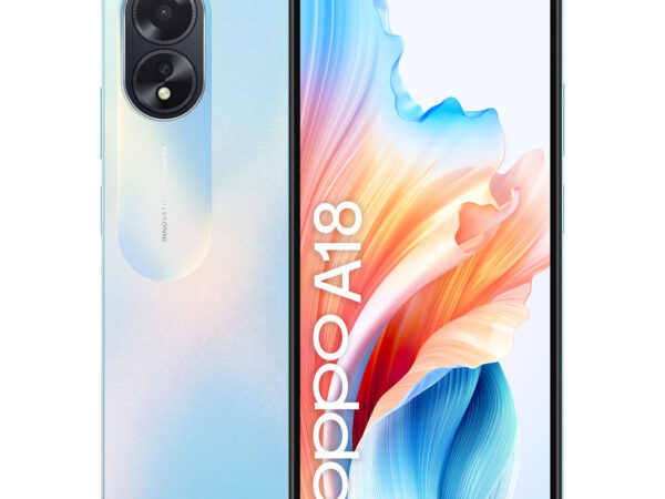 OPPO A18 4G Smartphone, AI Doppia fotocamera 8+2MP, Selfie 5MP, Display 6.56" 90HZ LCD HD+, 5000mAh, RAM 8 GB (4+4) + ROM 128GB, IP54, [Versione Italia],Glowing Blue