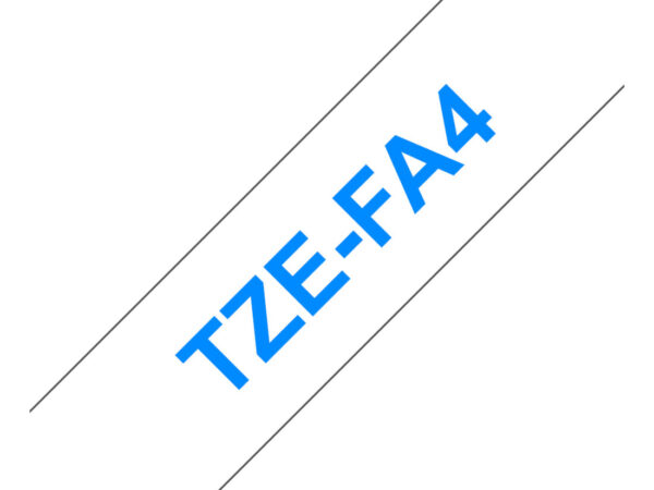 Brother TZE-FA4 nastro per etichettatrice Blu su bianco