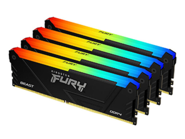Kingston Technology FURY Beast 128GB 3600MT/s DDR4 CL18 DIMM (Kit da 4) RGB