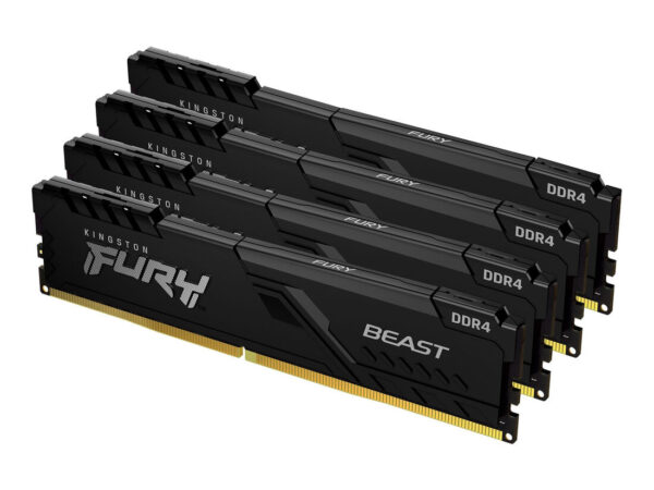 Kingston Technology FURY Beast 64GB 3600MT/s DDR4 CL18 DIMM (Kit da 4) Black