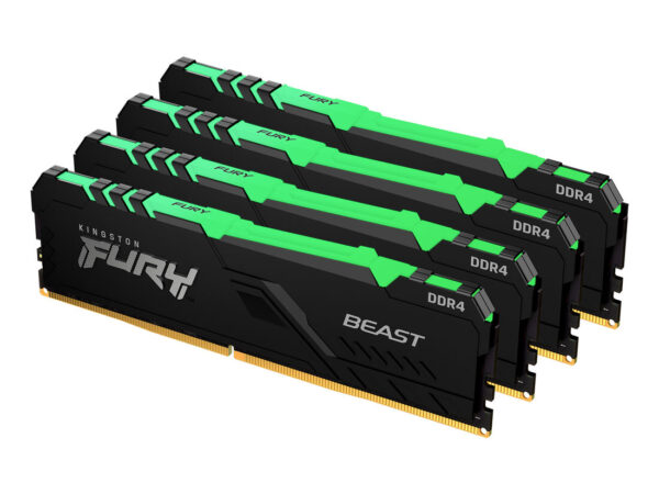 Kingston Technology FURY Beast RGB memoria 64 GB 4 x 16 GB DDR4
