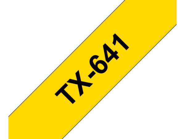 Brother TX-641 nastro per etichettatrice Nero su giallo