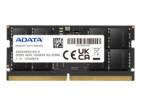 ADATA Premier memoria 16 GB 1 x 16 GB DDR5 4800 MHz Data Integrity Check (verifica integrità dati)