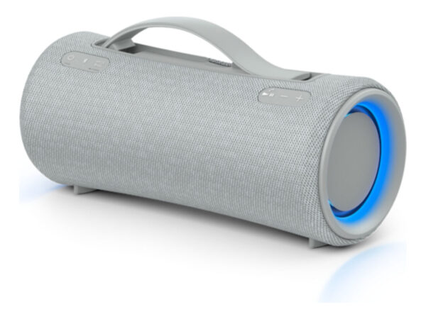 Sony SRS-XG300 - Speaker portatile Bluetooth wireless con suono potente e illuminazione incorporata, adatto per le feste - resistente all'acqua, durata della batteria di 25 ore, ricarica per smartphone e funzione Ricarica Rapida - Grigio Chiaro