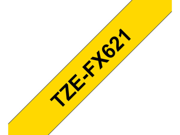 Brother TZE-FX621 nastro per etichettatrice Nero su giallo