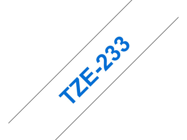 Brother TZE-233 nastro per etichettatrice Blu su bianco