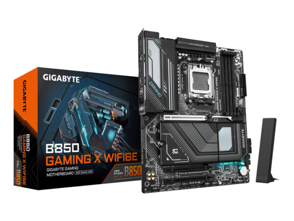 GIGABYTE B850 GAMING X WIFI6E Scheda Madre - CPU AMD Ryzen Serie 9000, VRM digitale 12+2+2 fasi, fino a 8200MHz DDR5 (OC), 1xPCIe 5.0 + 2xPCIe 4.0 M.2, LAN 2.5G, WIFI 6E, USB 3.2 Gen 2x2
