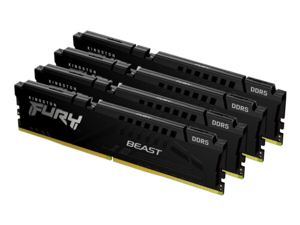 Kingston Technology FURY Beast 128 GB 5200 MT/s DDR5 CL40 DIMM (Kit da 4) Black XMP