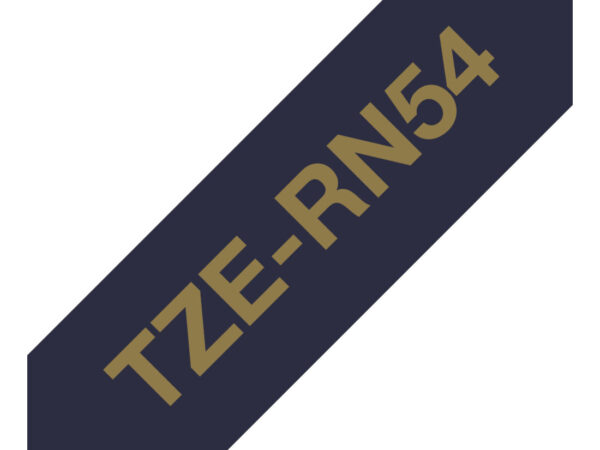 Brother TZE-RN54 nastro per etichettatrice Oro su blu navy