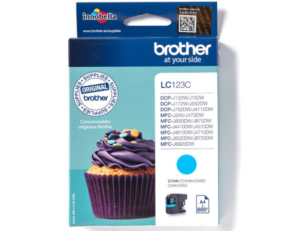 Brother LC123C cartuccia d'inchiostro 1 pz Originale Ciano