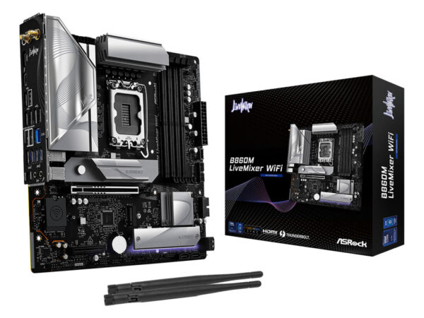 Asrock B860M LiveMixer WiFi Intel B860 LGA 1851 (Socket V1) micro ATX