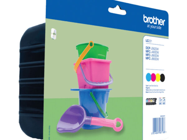 Brother LC-221 cartuccia d'inchiostro 4 pz Originale Resa standard Nero, Ciano, Magenta, Giallo