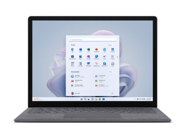 Microsoft Surface Laptop 5 Computer portatile 34,3 cm (13.5") Touch screen Intel Core i5 i5-1245U 16 GB LPDDR5x-SDRAM 512 GB SSD Wi-Fi 6 (802.11ax) Windows 11 Pro Platino