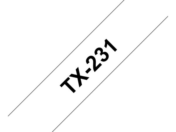 Brother TX-231 nastro per etichettatrice Nero su bianco