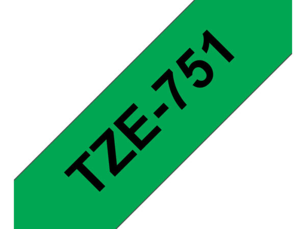 Brother TZE-751 nastro per etichettatrice Nero su verde