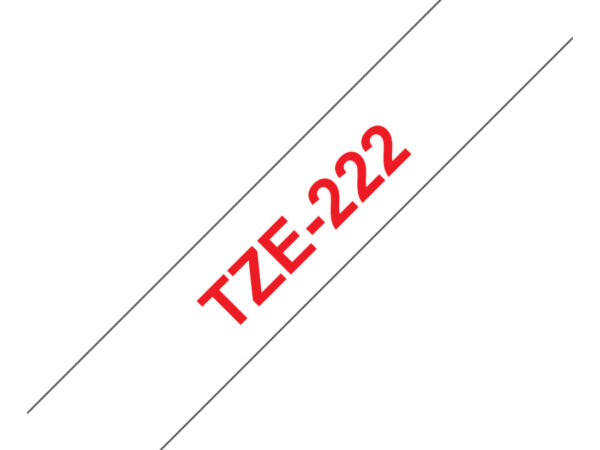 Brother TZE-222 nastro per etichettatrice Rosso su bianco