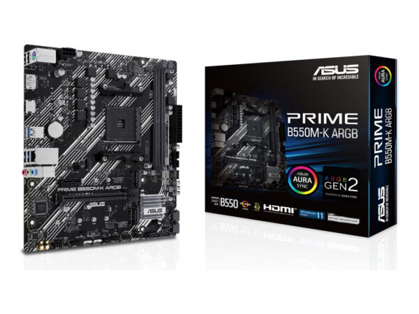ASUS PRIME B550M-K ARGB AMD B550 Socket AM4 micro ATX