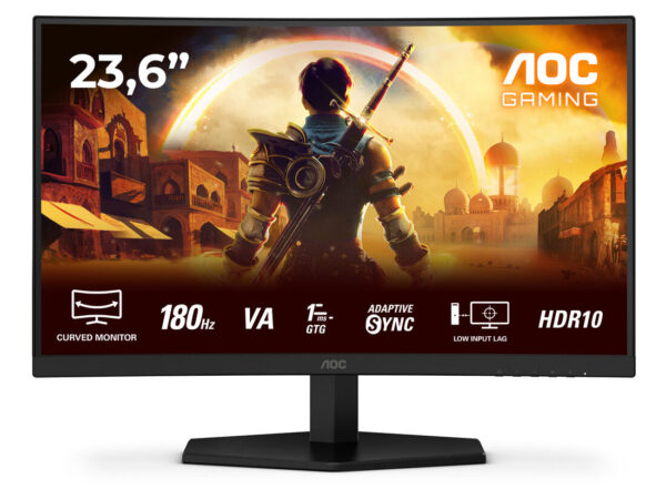 AOC G4 C24G42E Monitor PC 59,9 cm (23.6") 1920 x 1080 Pixel Full HD LED Nero, Rosso