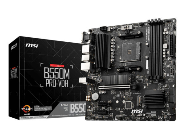 MSI B550M PRO-VDH scheda madre AMD B550 Socket AM4 micro ATX