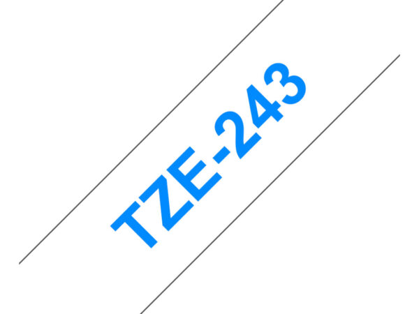 Brother TZE-243 nastro per etichettatrice Blu su bianco