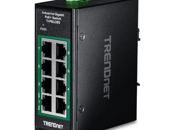 Trendnet TI-PGLC80 switch di rete Non gestito Gigabit Ethernet (10/100/1000) Supporto Power over Ethernet (PoE) Nero