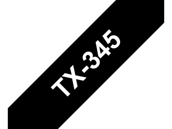 Brother TX-345 nastro per etichettatrice Bianco su nero