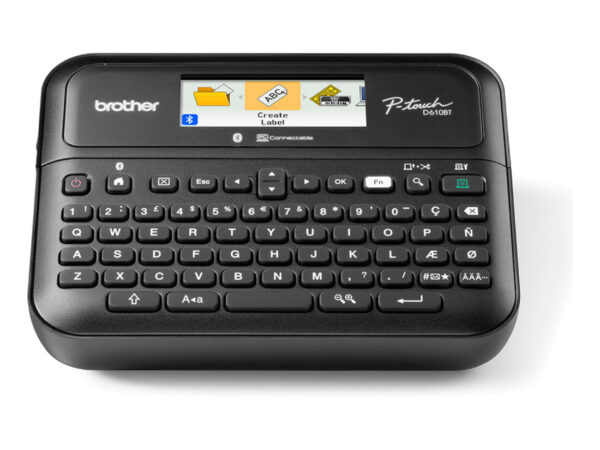 Brother PT-D610BTVP stampante per etichette (CD) Trasferimento termico 180 x 360 DPI 30 mm/s Con cavo e senza cavo TZe Bluetooth