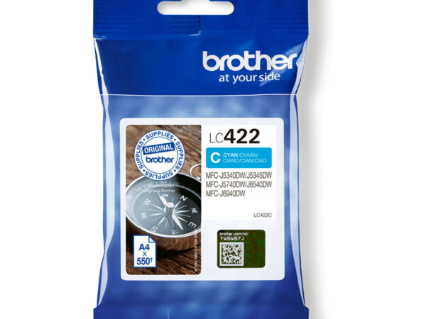 Brother LC422C cartuccia d'inchiostro 1 pz Originale Ciano
