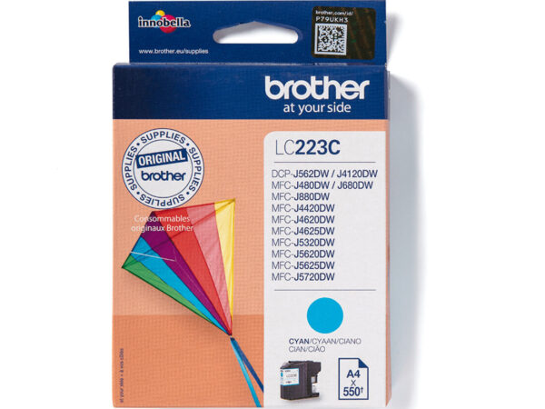 Brother LC223C cartuccia d'inchiostro 1 pz Originale Ciano