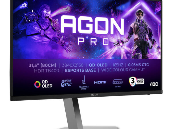 AOC AGON PRO AG326UD Monitor PC 80 cm (31.5") 3840 x 2160 Pixel 4K Ultra HD QD-OLED Nero