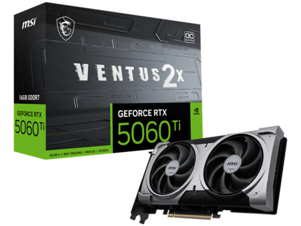 MSI VENTUS GeForce RTX 5060 TI 16G 2X OC PLUS NVIDIA 16 GB GDDR7