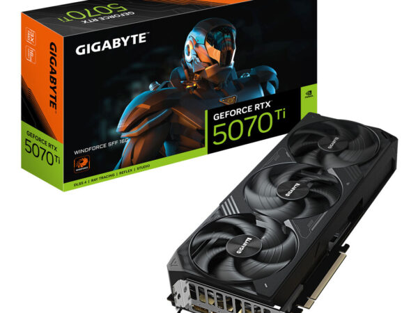 GIGABYTE GeForce RTX 5070 Ti WINDFORCE SFF 16G Scheda Grafica - 16GB GDDR7, 256bit, PCI-E 5.0, 2452 MHz Frequenza core, 3 x DP 2.1b, 1 x HDMI 2.1b, NVIDIA DLSS 4, GV-N507TWF3-16GD