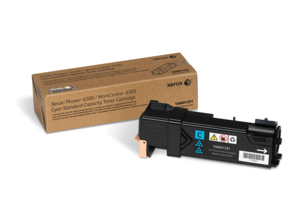 Xerox Cartuccia toner Ciano a Capacità standard da 1000 Pagine per Phaser 6500, WorkCentre 6505 (106R01591)