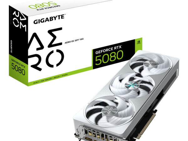 GIGABYTE GeForce RTX 5080 AERO OC SFF 16G Scheda Grafica - 16GB GDDR7, 256 bit, PCI-E 5.0, 2730MHz Core Clock, 3 x DisplayPort, 1 x HDMI, GV-N5080AERO OC-16GD