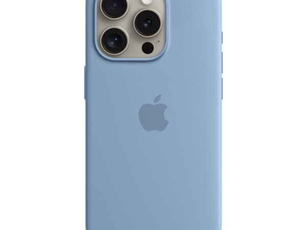 Apple Custodia MagSafe in silicone per iPhone 15 Pro - Blu inverno