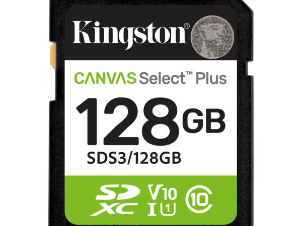 Kingston Technology 128GB SDXC Canvas Select Plus Gen3 150MB/s C10 UHS-I U1 V10